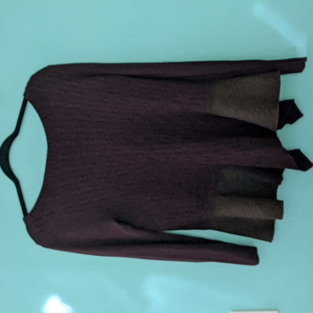 Knitted & Knotted Burgundy Sweater Medium